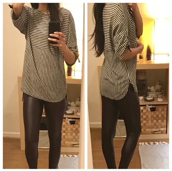 Dark Cherry Leatherette Leggings - Picture 5 of 9